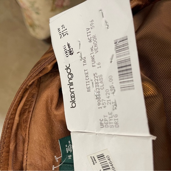 Women's Brown Leather Jacket - Picture 5 of 7